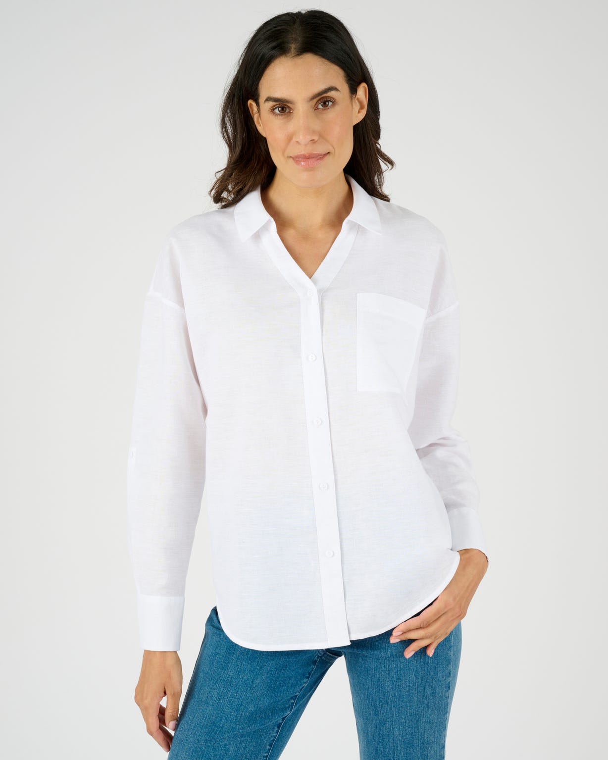 Chemise mélange lin et coton