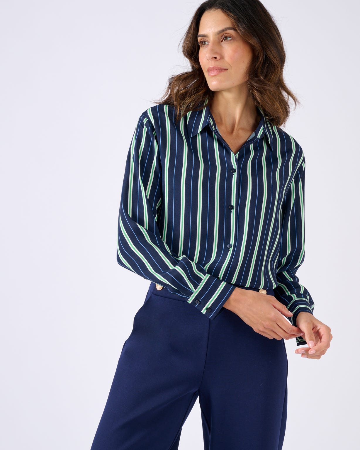 Chemisier rayé pure viscose