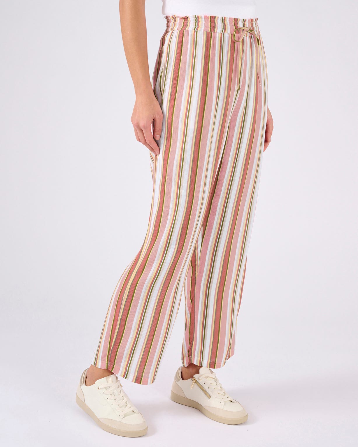 Pantalon 7/8ème tissu créponné pure viscose