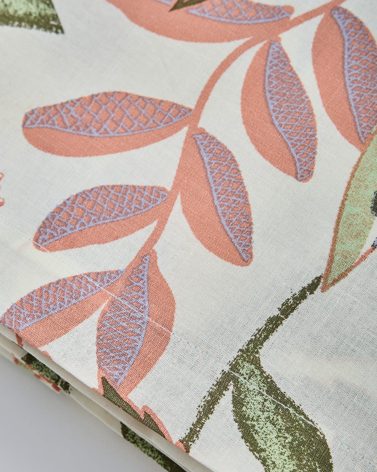 Drap plat Dahlia pur coton