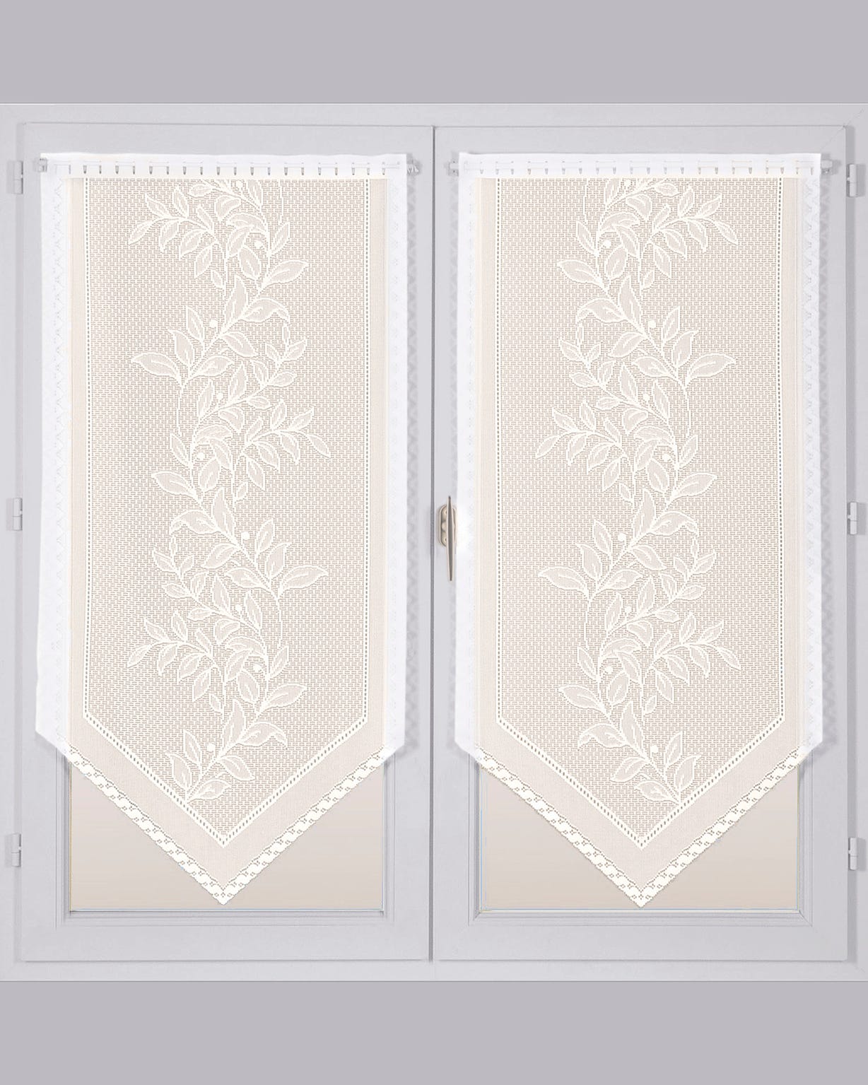 Paire de vitrages Guirlande de feuilles