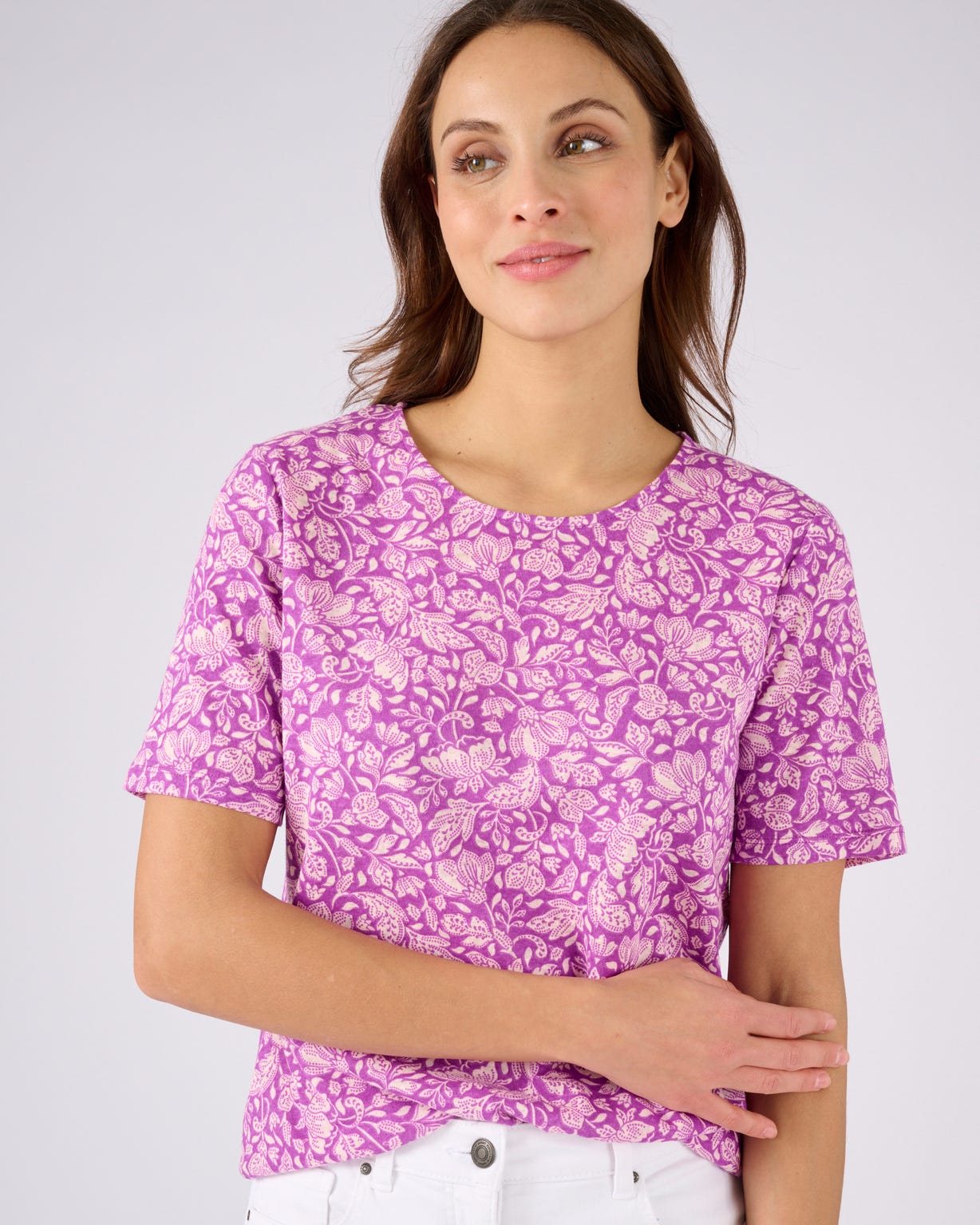 T-shirt en lin mélangé