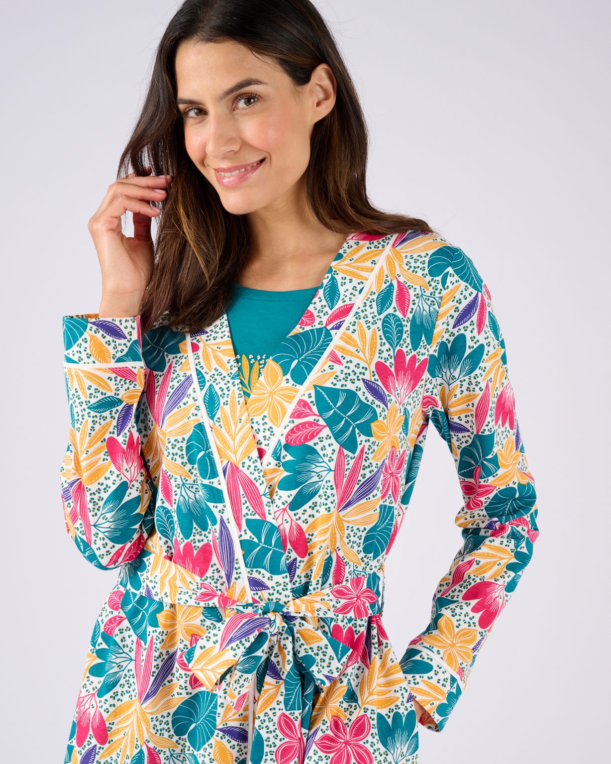 Robe de chambre en maille jersey pur coton