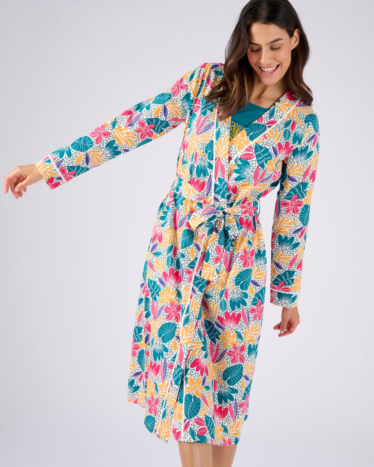 Robe de chambre en maille jersey pur coton