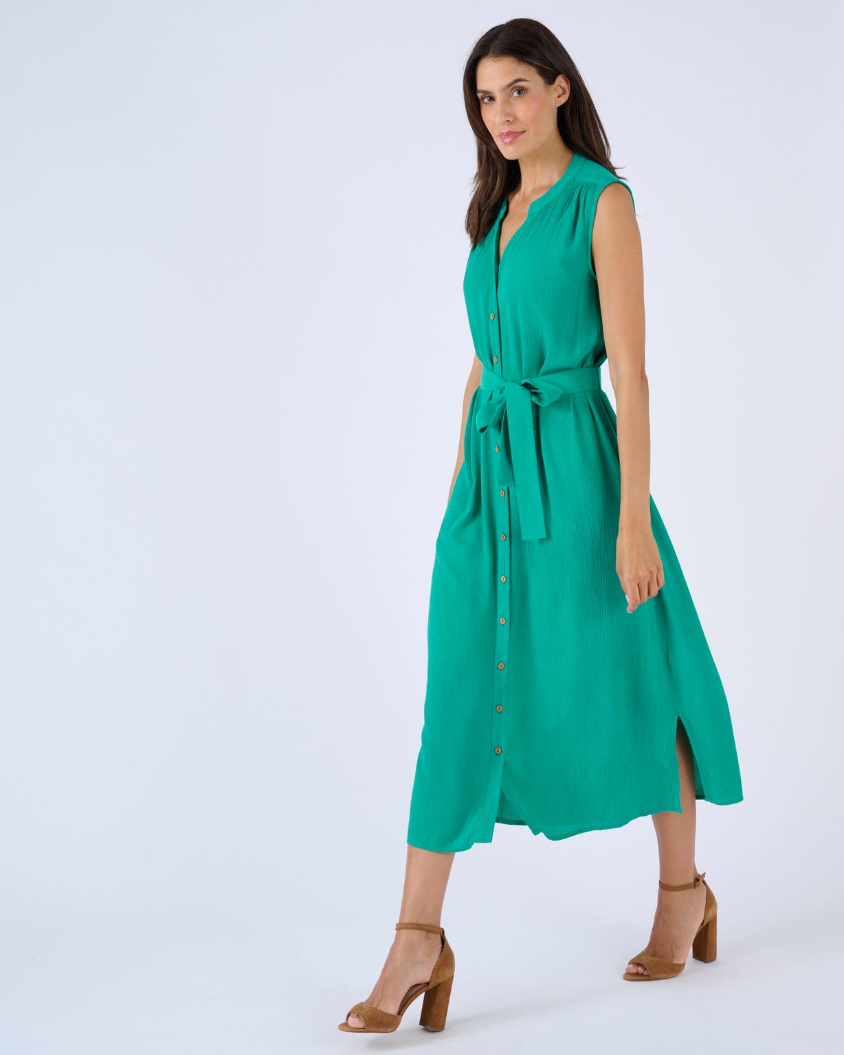 Robe tissu créponné pure viscose