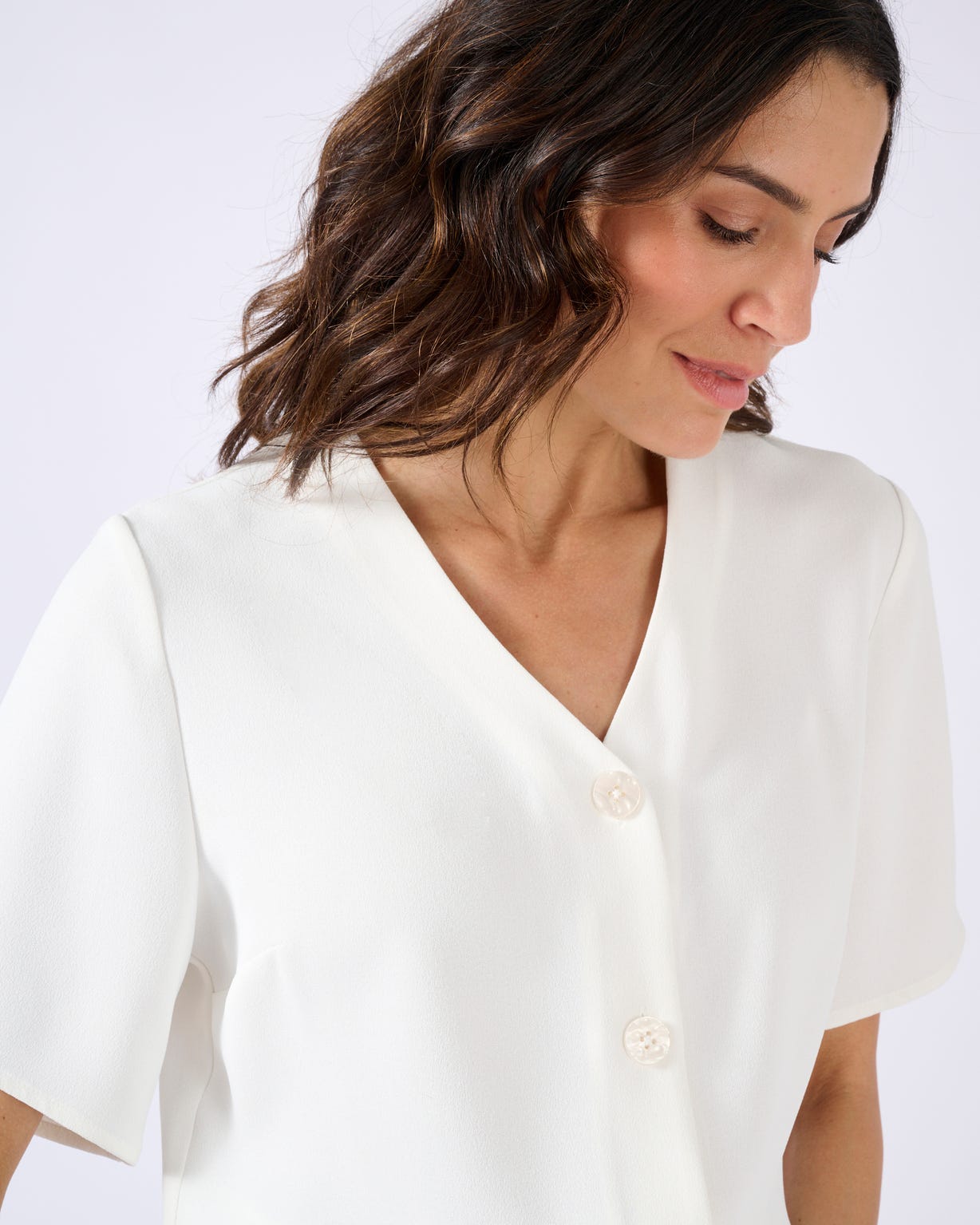 Blouse en crêpe