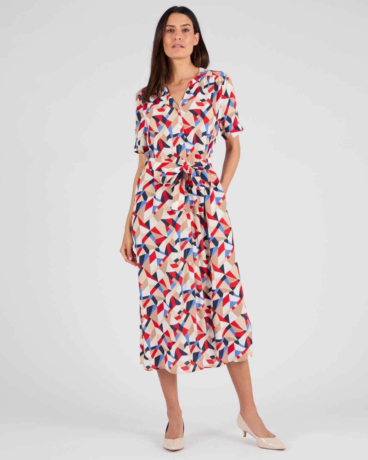 Robe imprimé graphique pure viscose