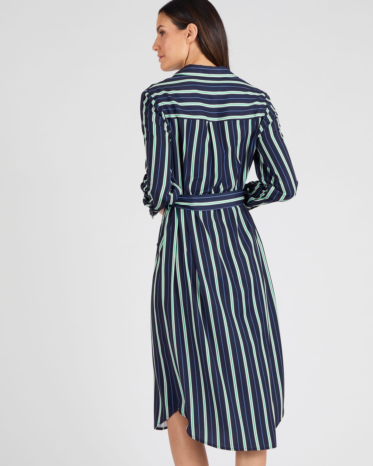 Robe-chemisier rayée