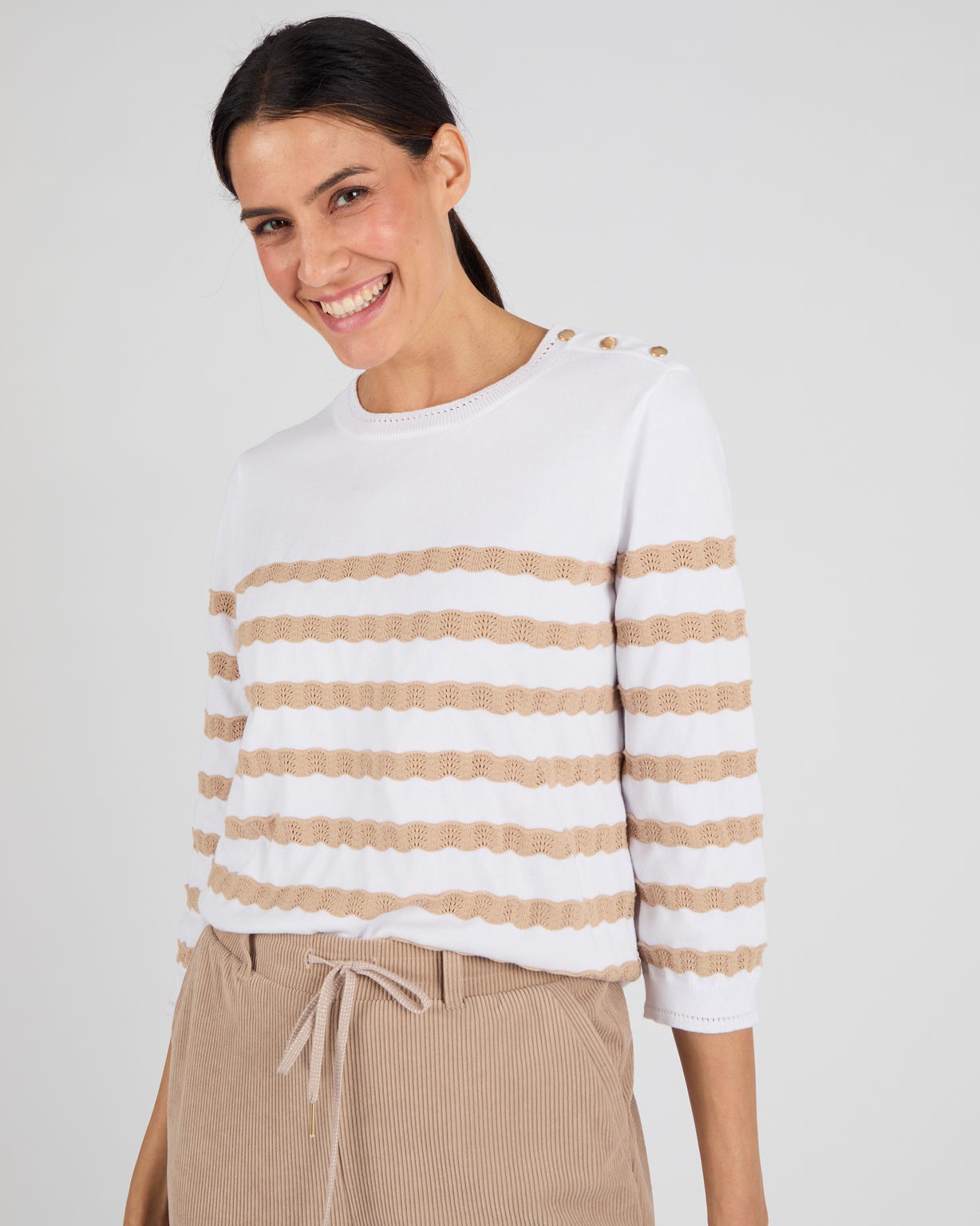 Pull marinière rayures fantaisie