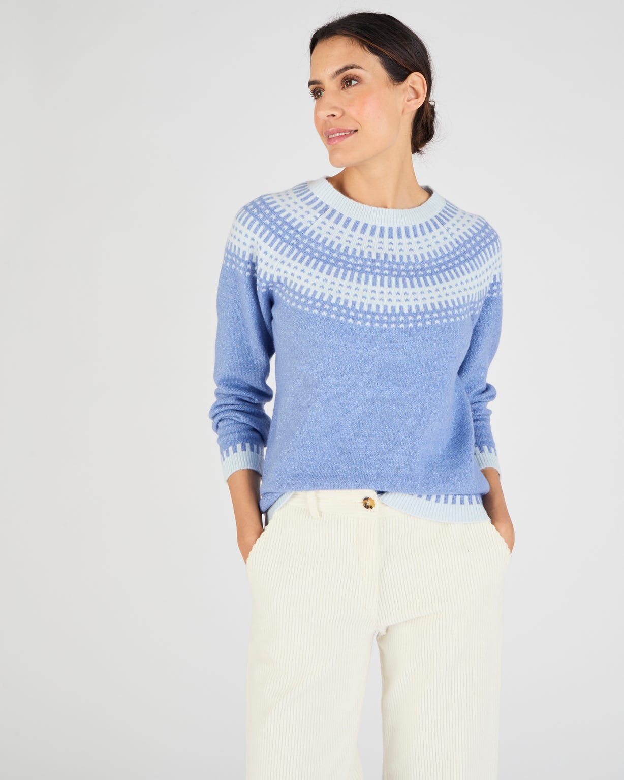 Pull jacquard et fils brillants Thermolactyl
