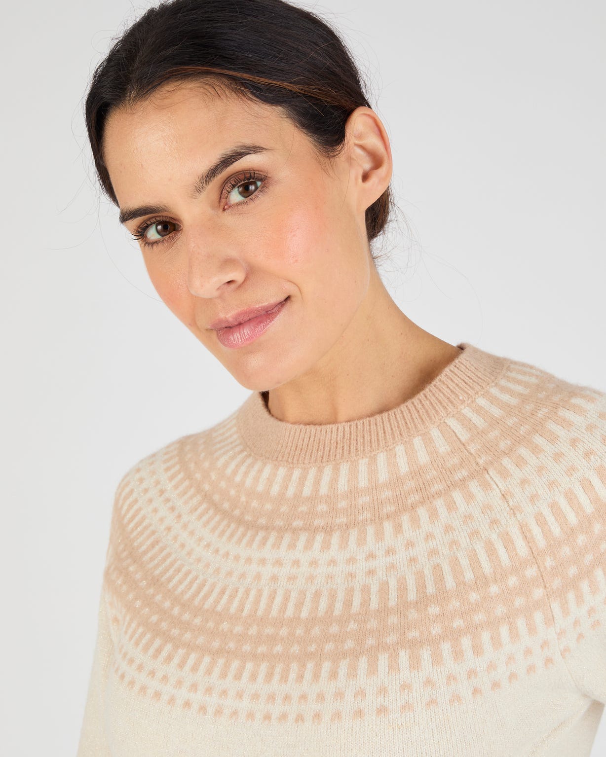 Pull jacquard et fils brillants Thermolactyl