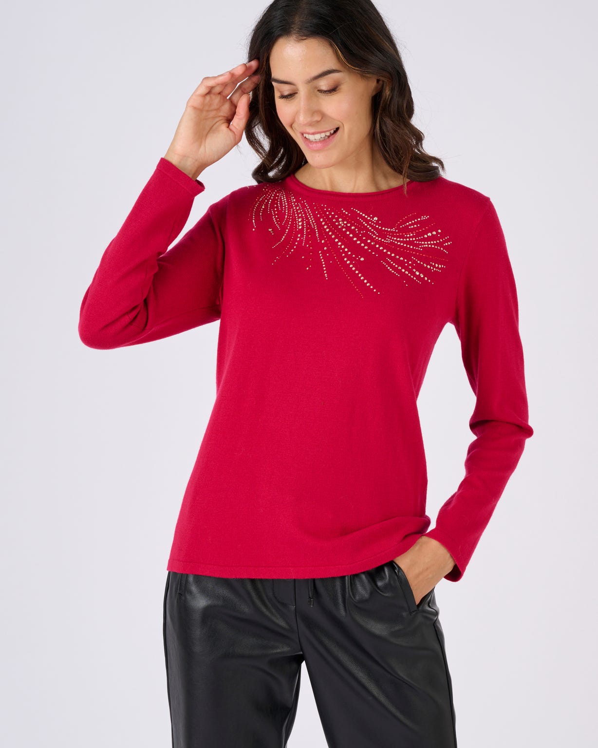 Pull maille fine à clous
