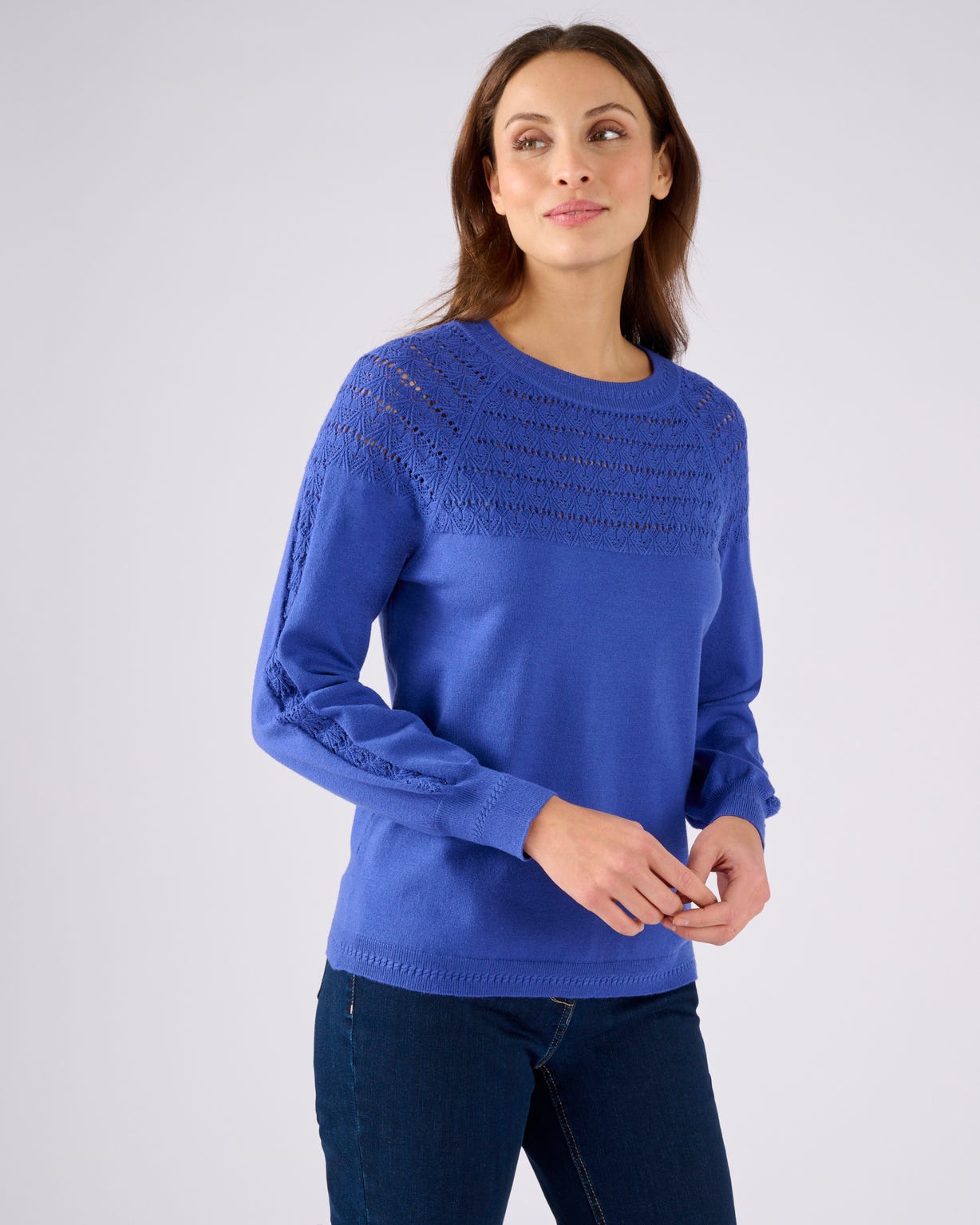 Pull jeu de maille fantaisie