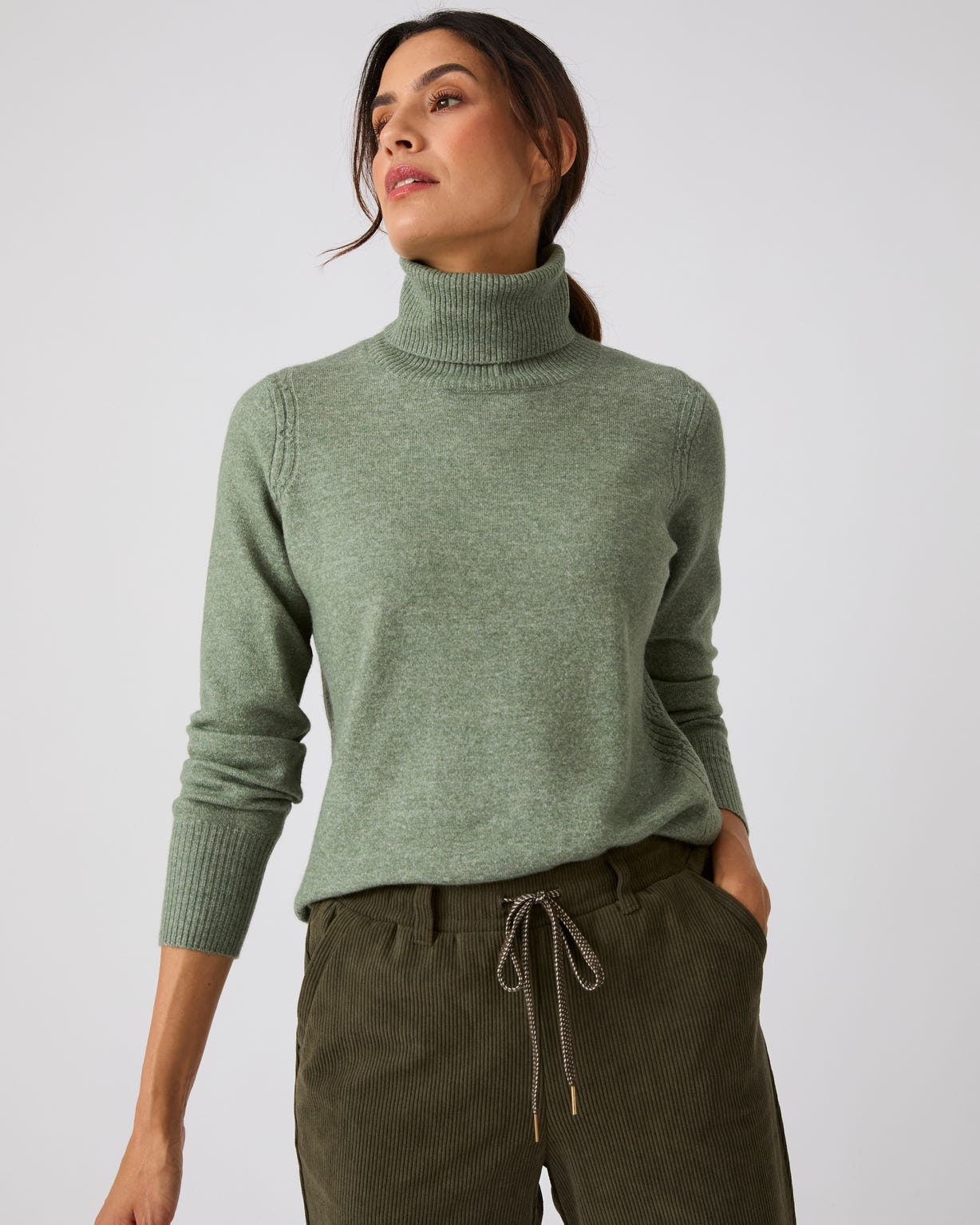 Pull col roulé fine maille Thermolactyl