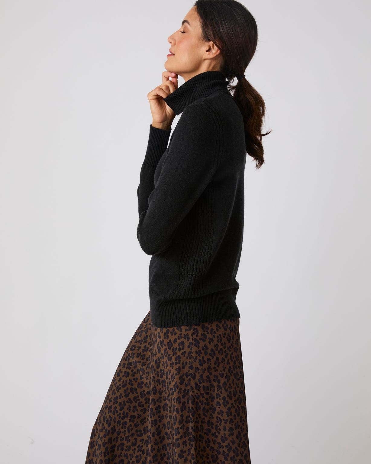 Pull col roulé fine maille Thermolactyl