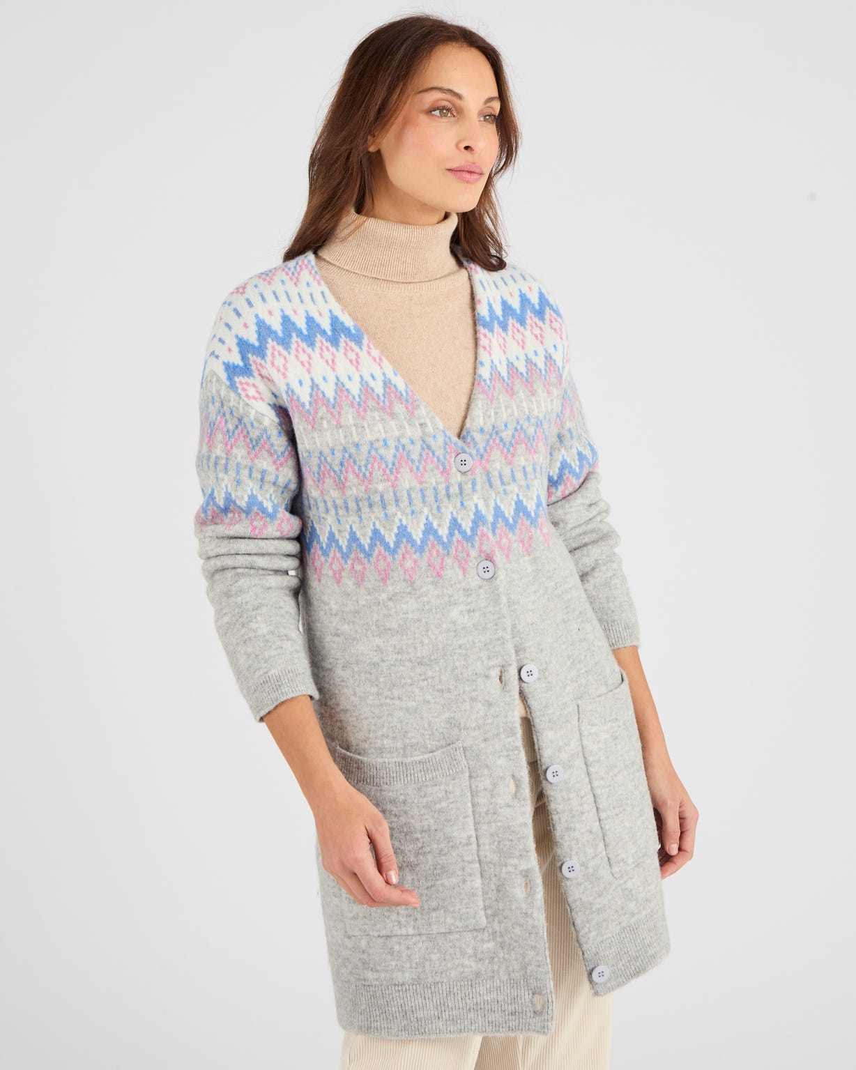 Gilet long jacquard Thermolactyl