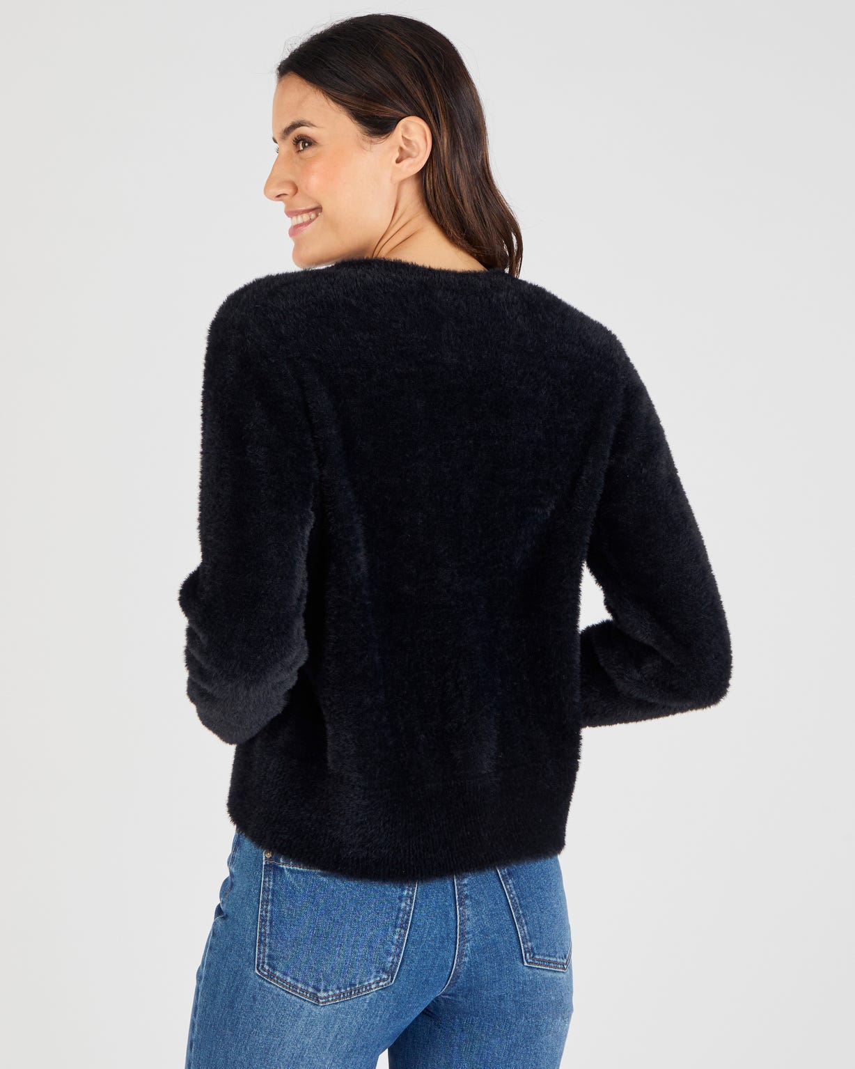Gilet maille poilue
