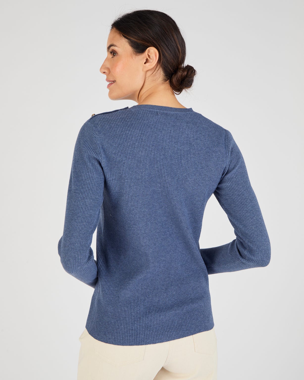Pull côtelé uni ou rayé Thermolactyl
