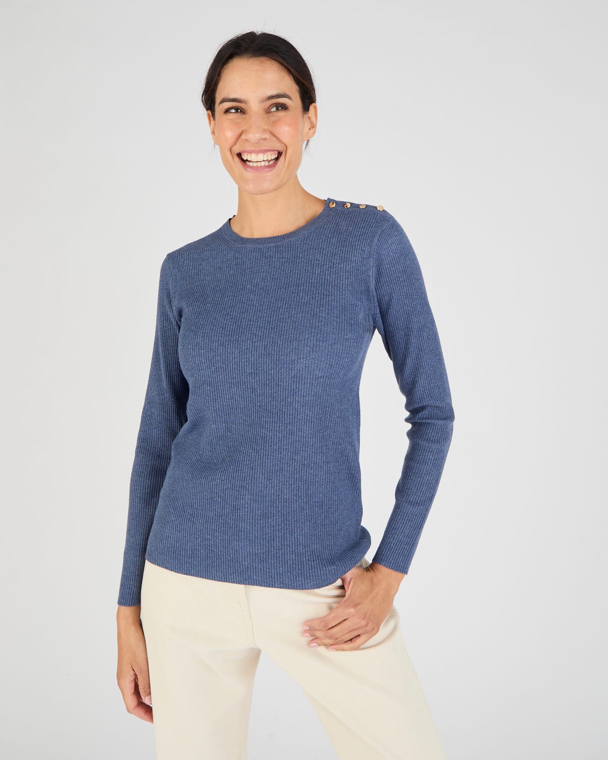 Pull côtelé uni ou rayé Thermolactyl