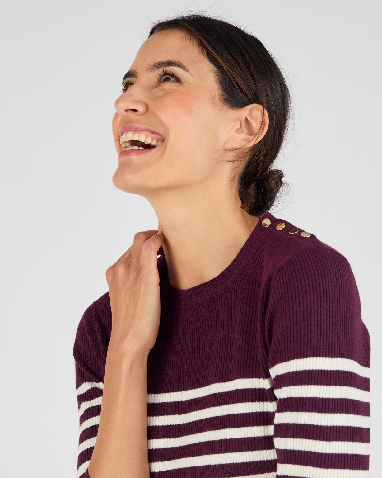 Pull côtelé uni ou rayé Thermolactyl