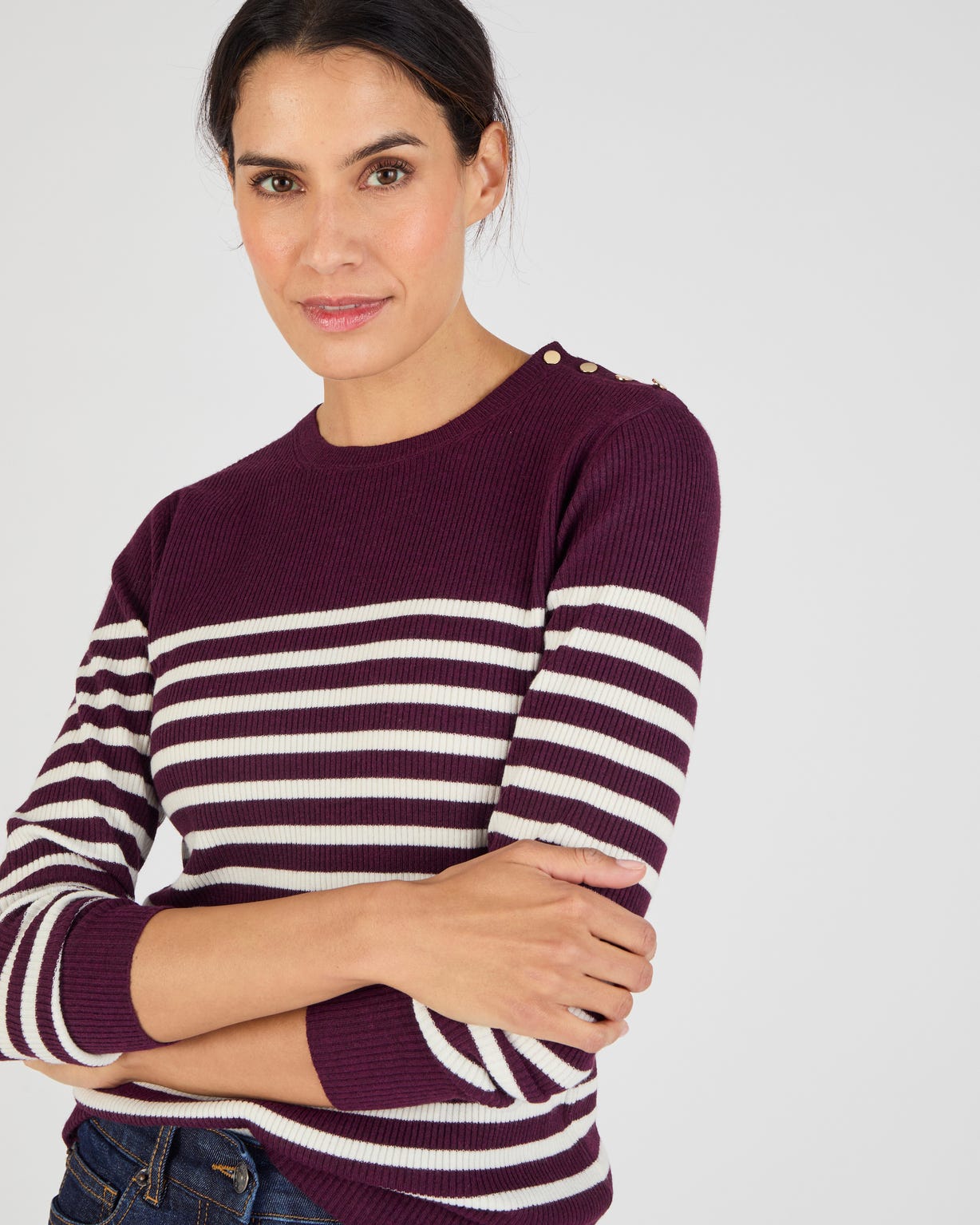 Pull côtelé uni ou rayé Thermolactyl