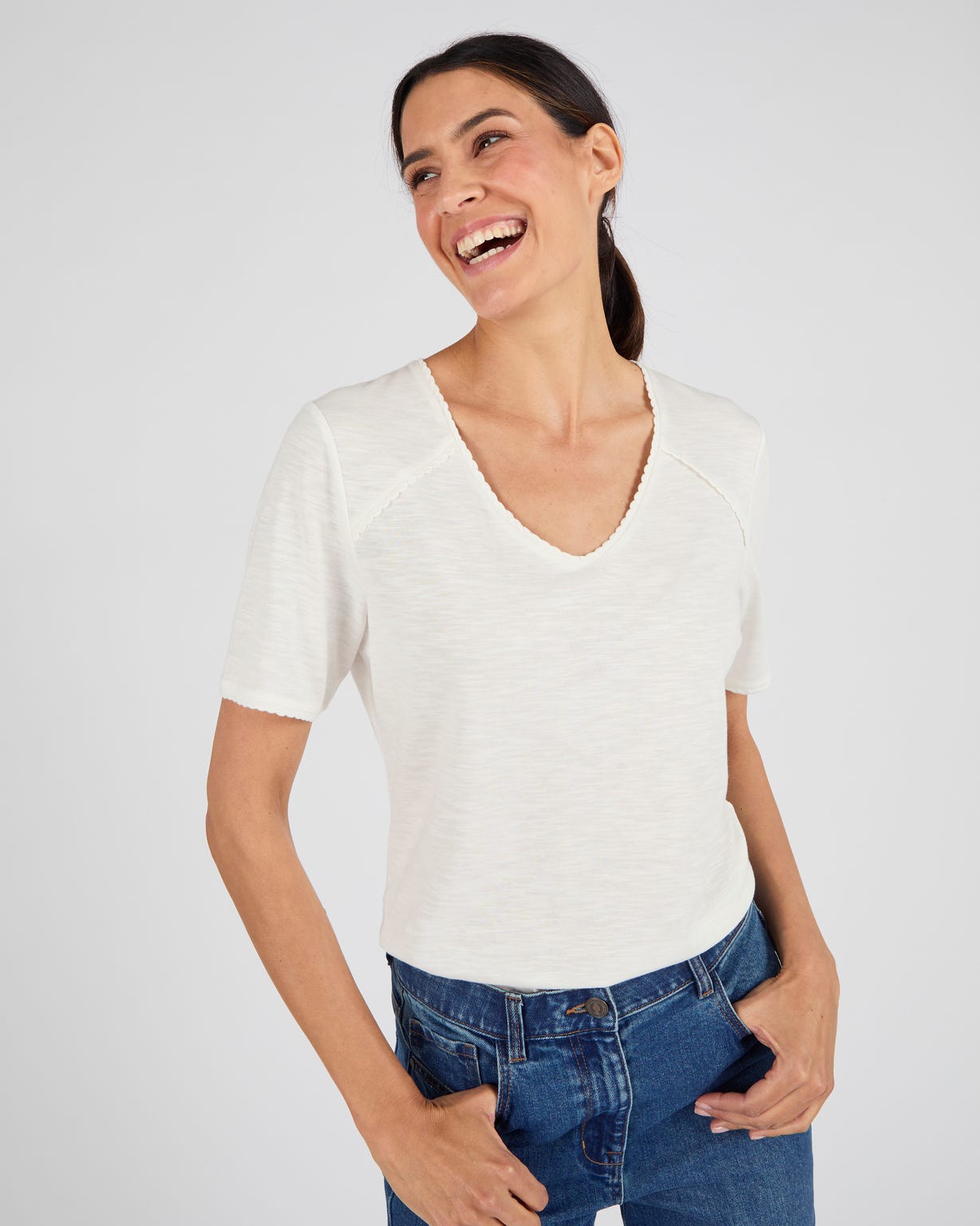 T-shirt maille jersey flammée