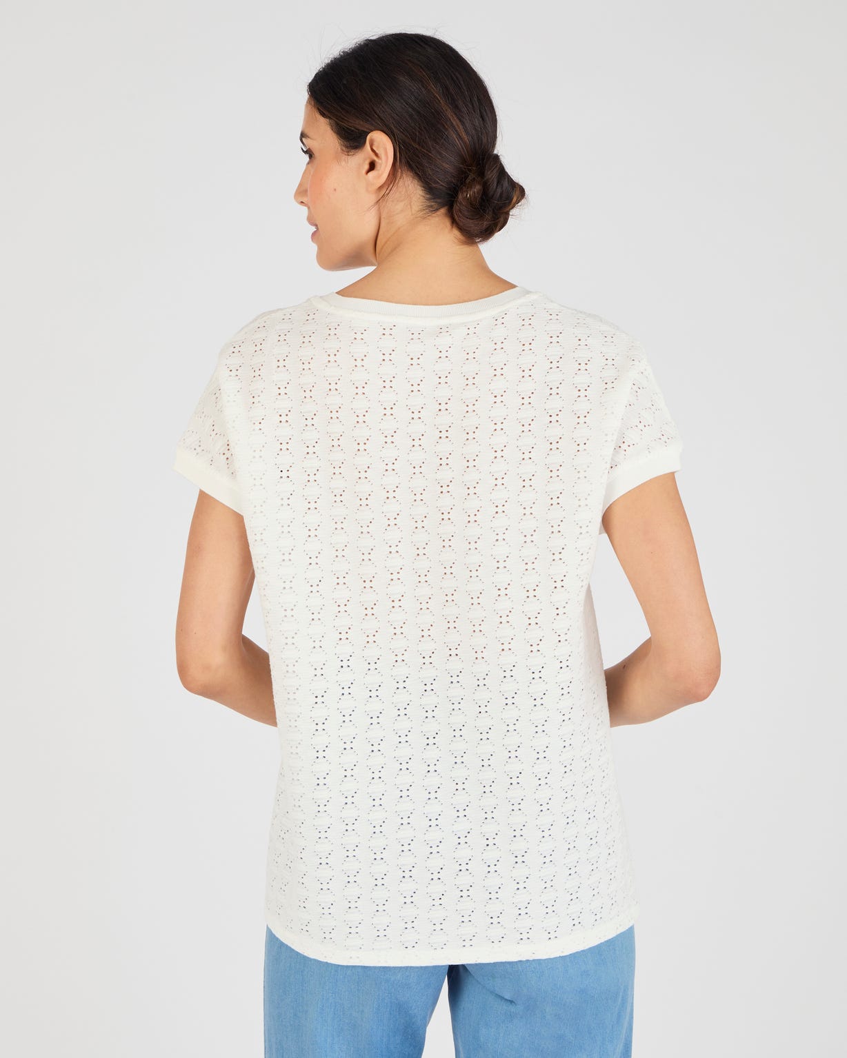 T-shirt maille jacquard fantaisie