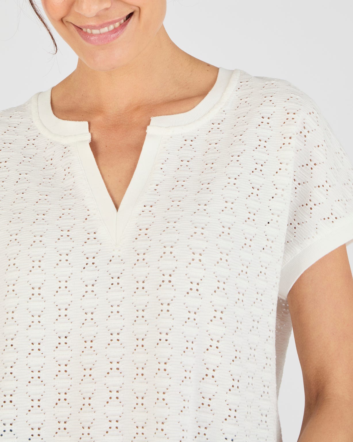 T-shirt maille jacquard fantaisie