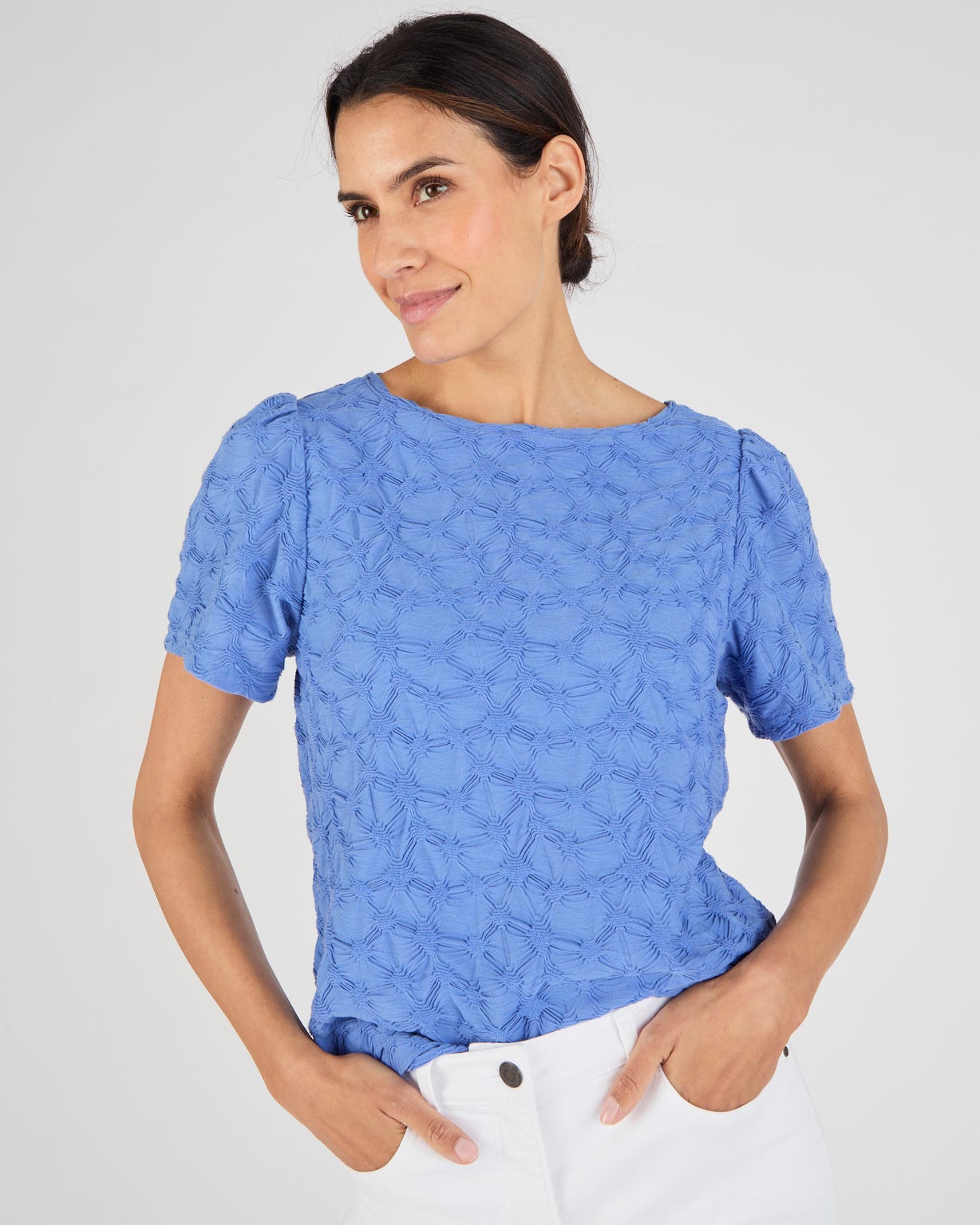 T-shirt maille reliéfée