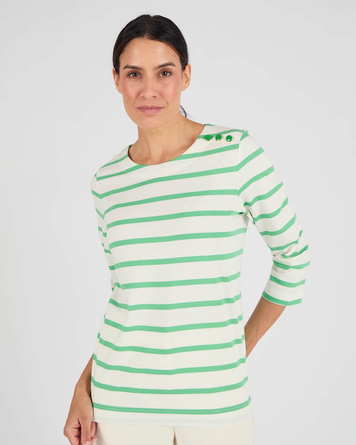 T-shirt rayé pur coton