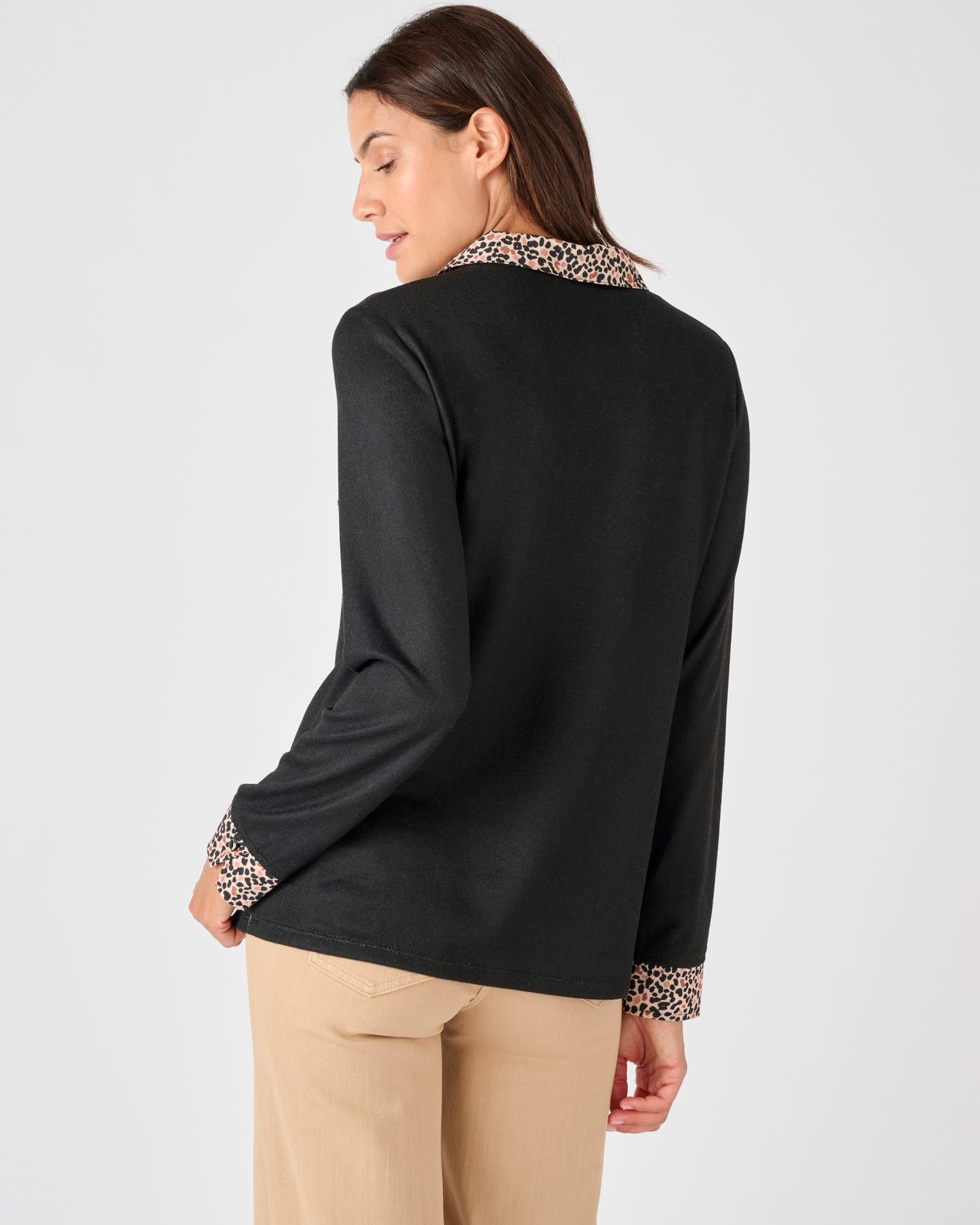 T-shirt effet 2 en 1 maille chaude