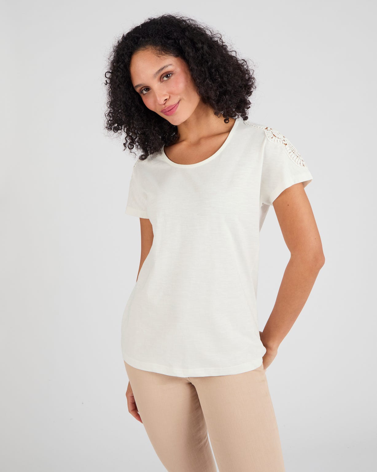 T-shirt guipure
