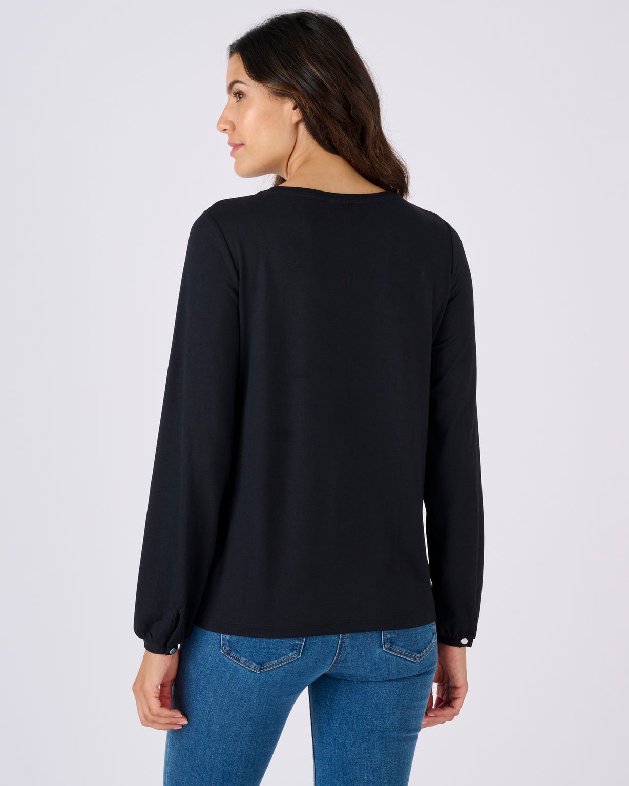 T-shirt maille chaude col bijoux