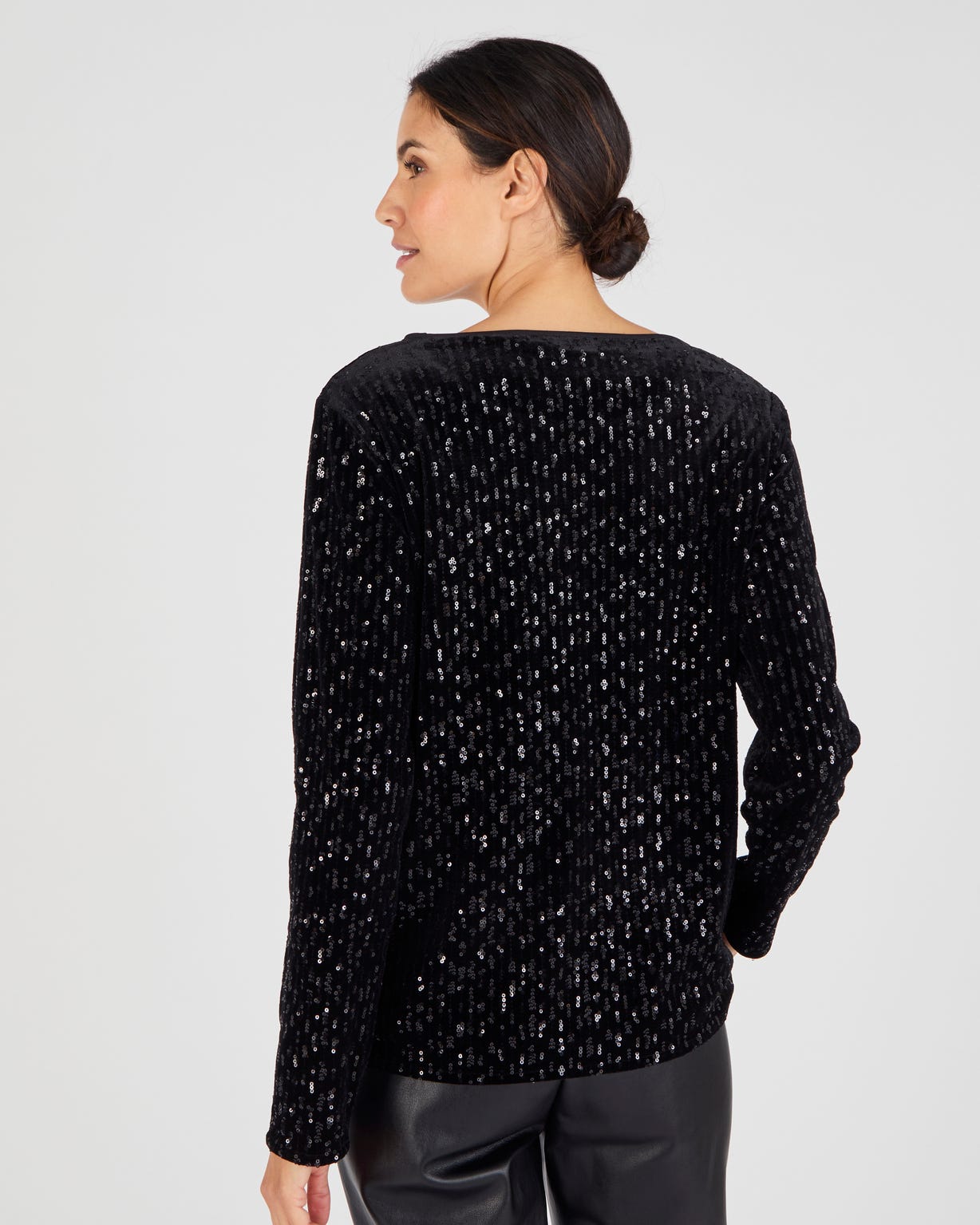 T-shirt velours et sequins
