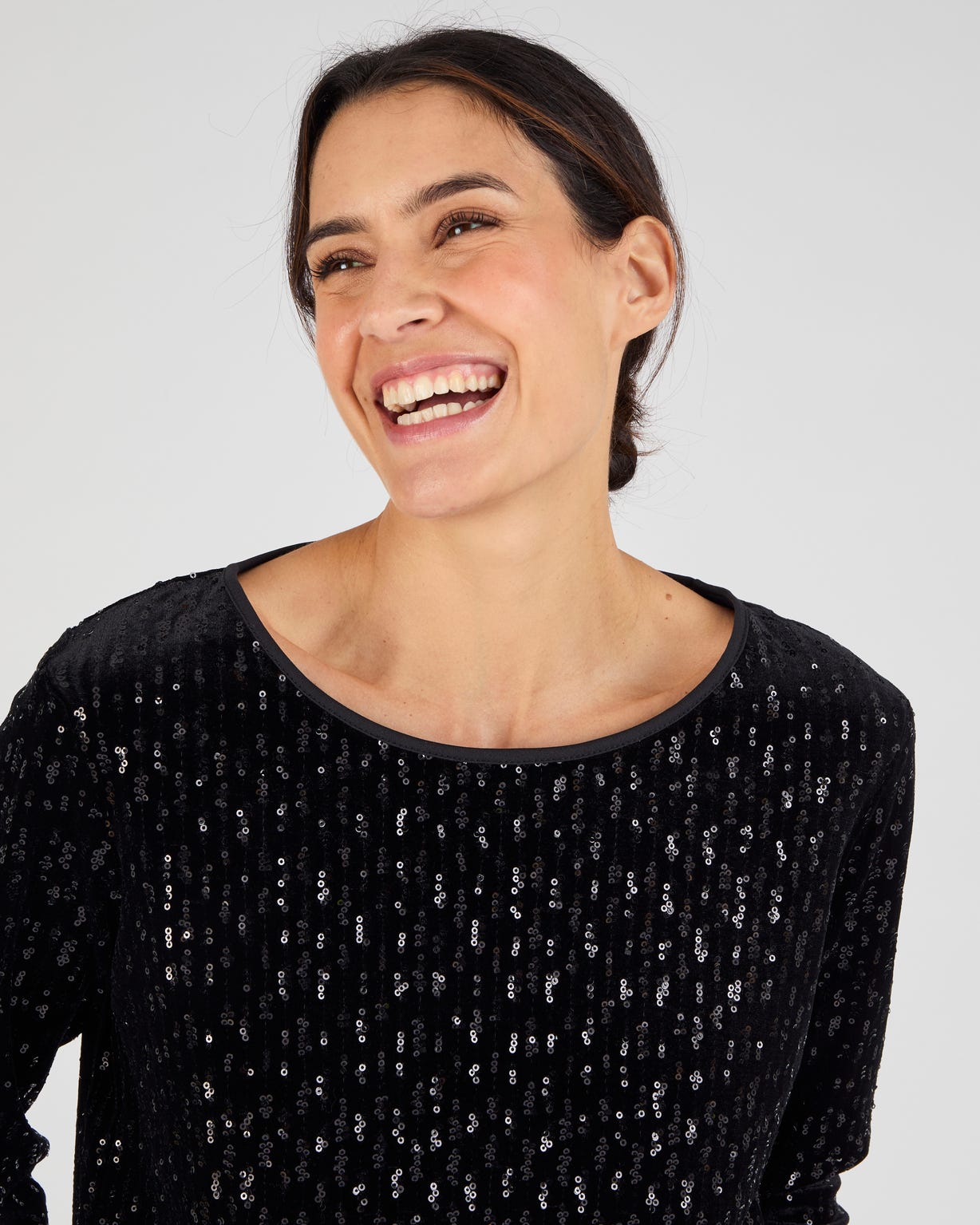 T-shirt velours et sequins