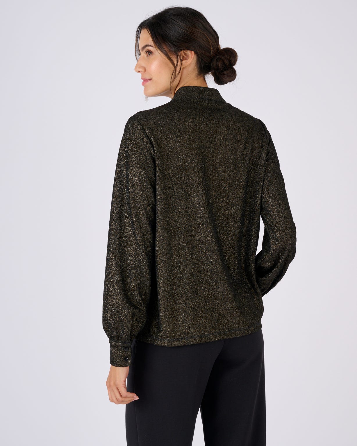 T-shirt lamé coloris doré