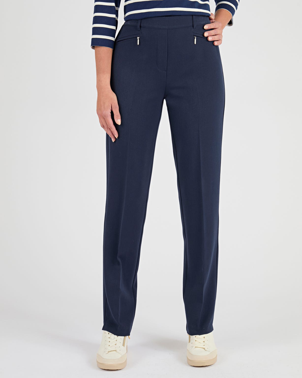 Pantalon droit classique enfilable