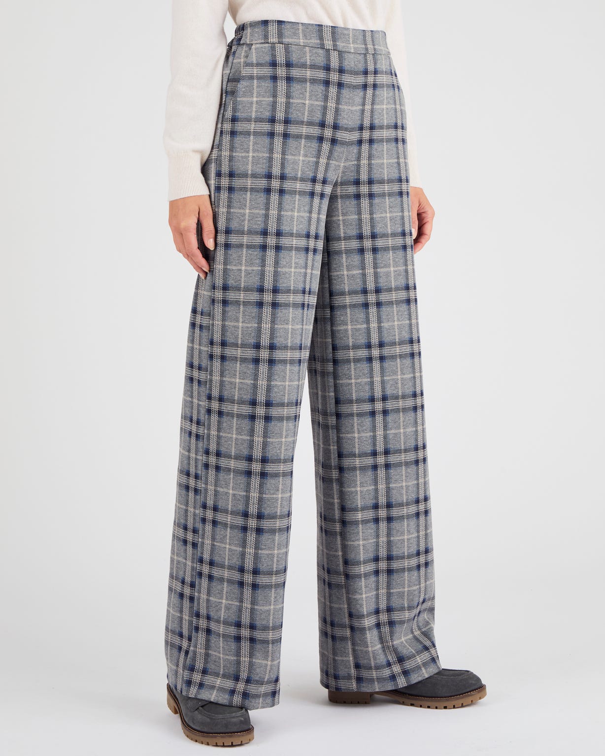 Pantalon enfilable à carreaux