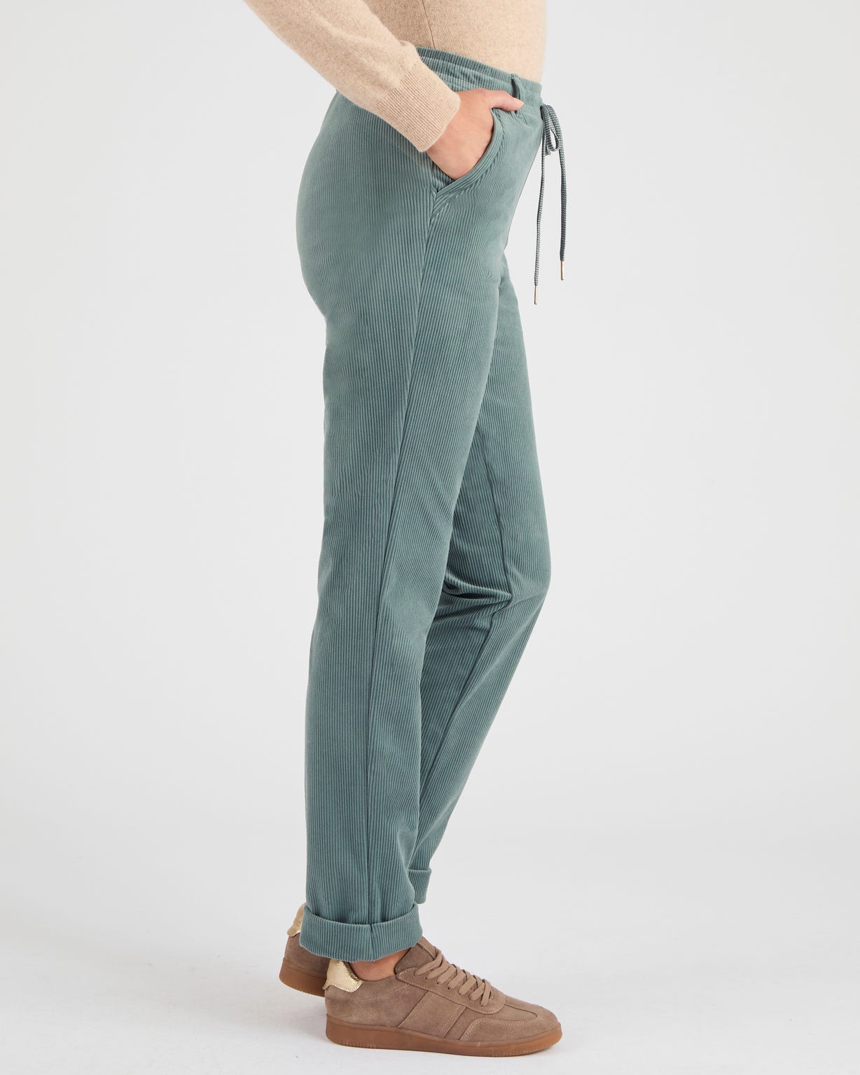 Pantalon velours milleraies enfilable