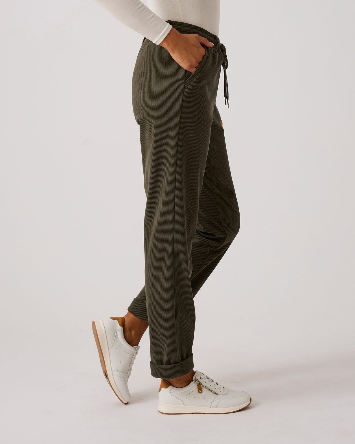 Pantalon velours milleraies enfilable