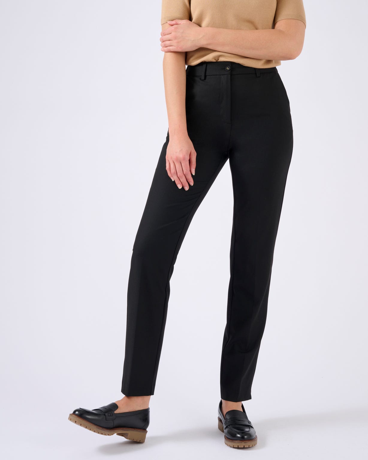 Pantalon cigarette mélange laine