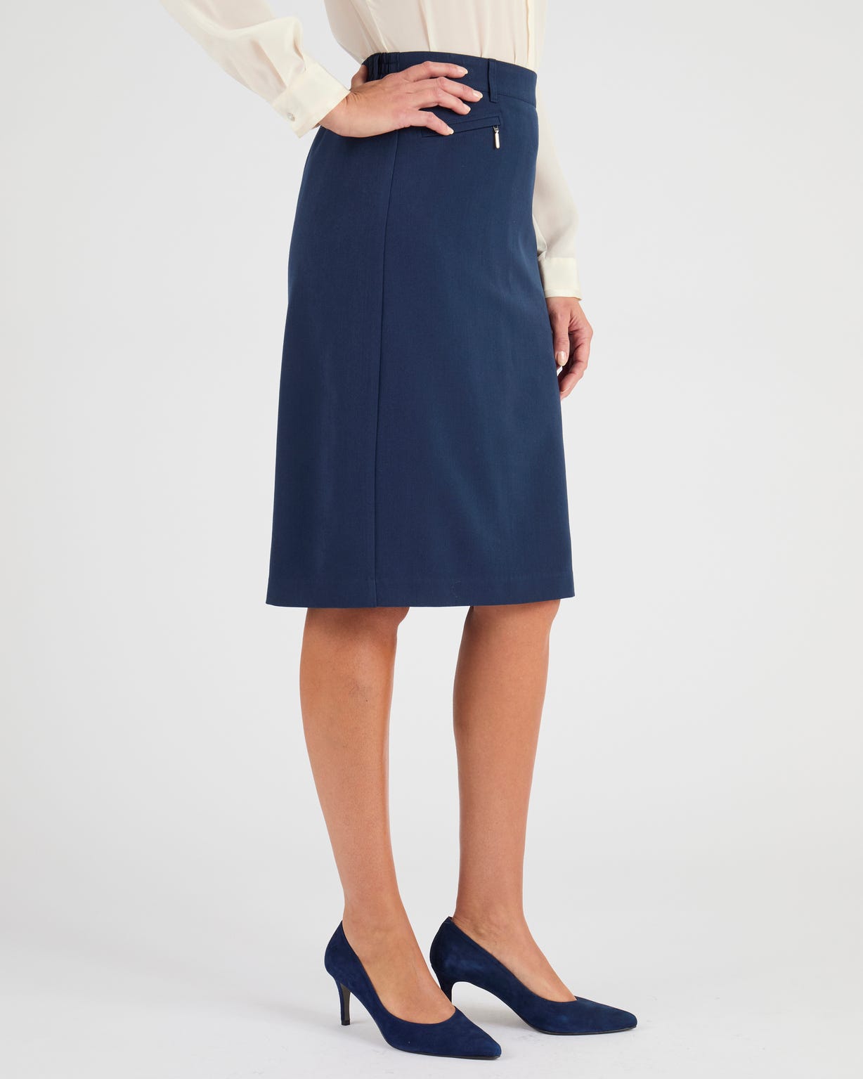 Jupe droite classique enfilable