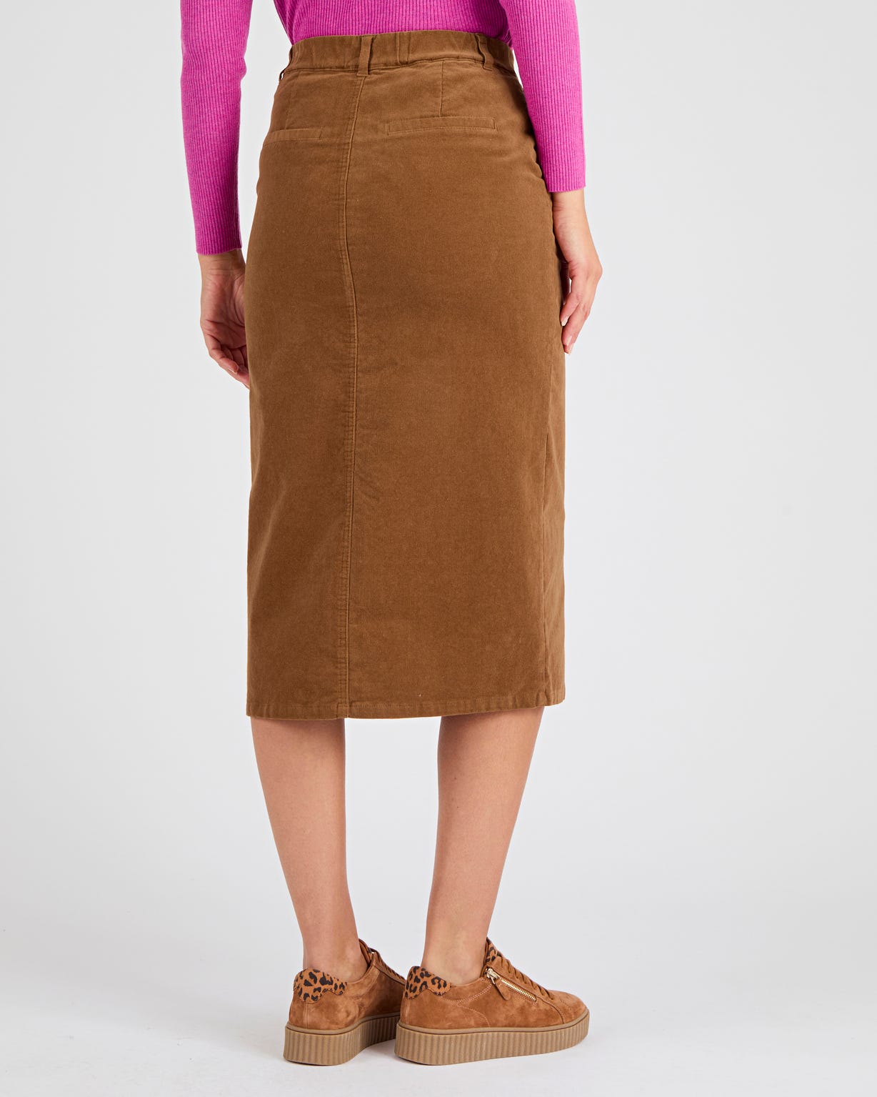 Jupe droite velours