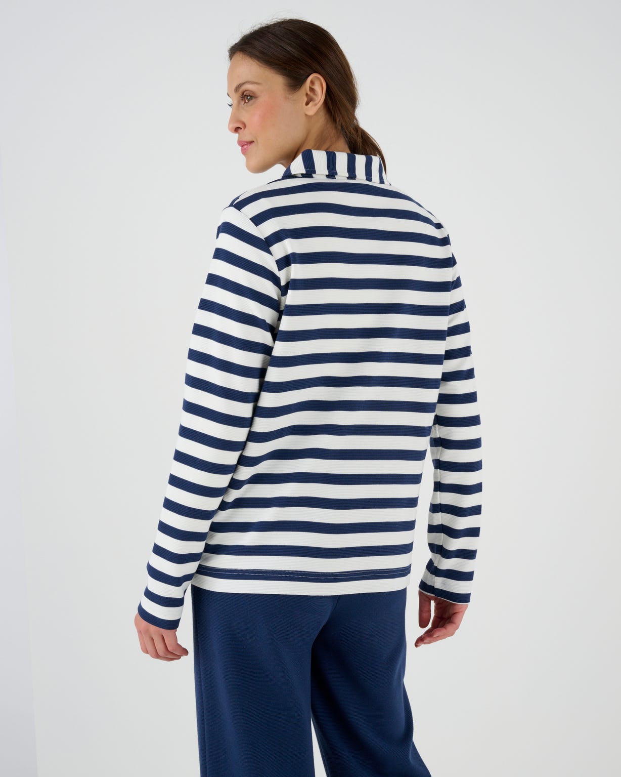 Veste de détente maille ottoman rayée