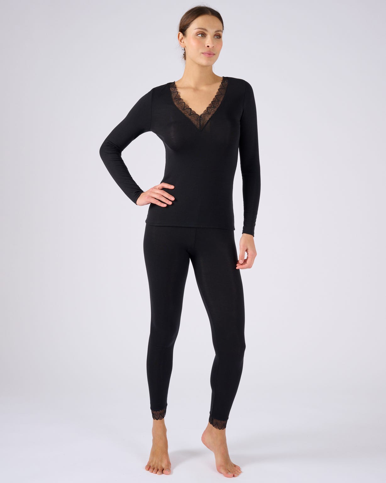 T-shirt dentelle manches longues Thermolactyl Sensitive