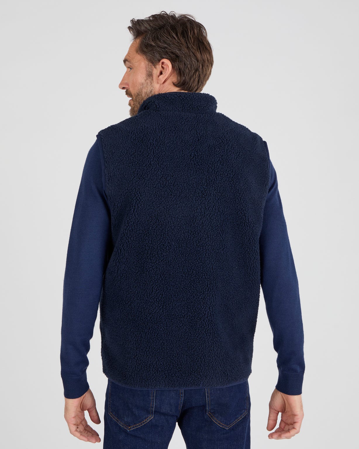 Veste sans manches en maille moutonnée