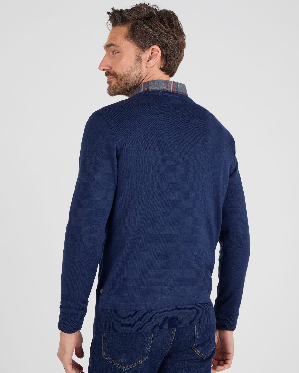 Pull classique encolure V avec laine