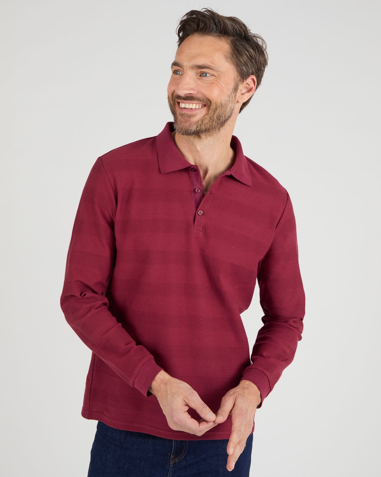 Polo manches longues pur coton