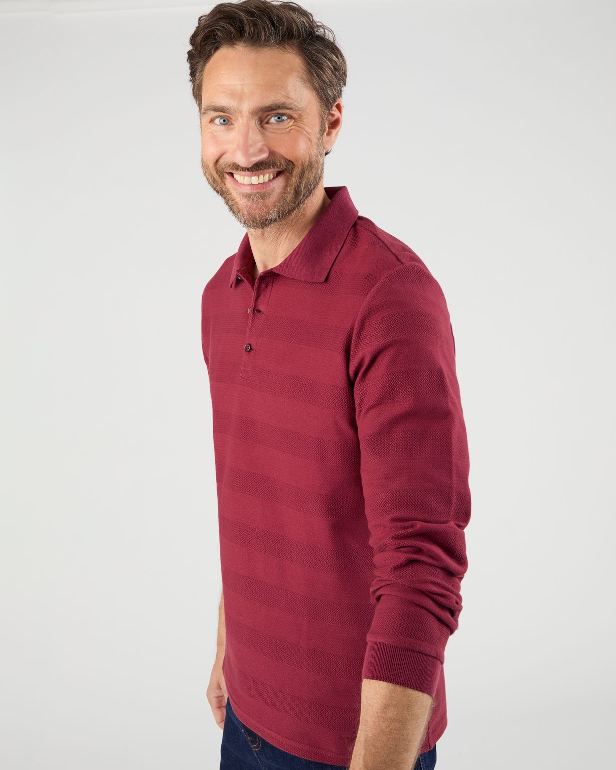Polo manches longues pur coton