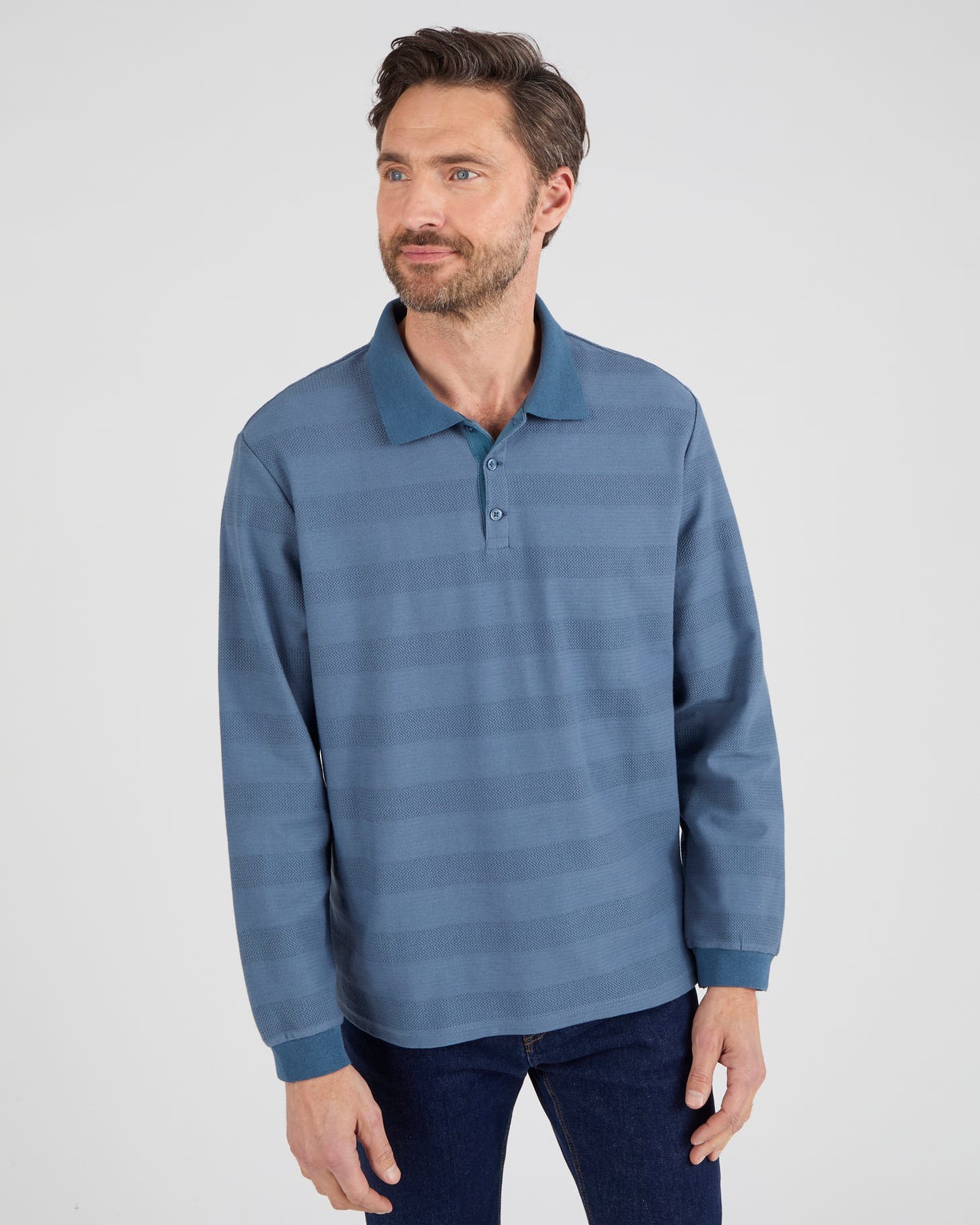 Polo manches longues pur coton